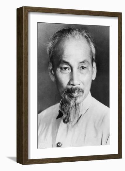 Ho Chi Minh, Vietnamese Prime Minister and President of the Democratic Republic of Vietnam-null-Framed Photo