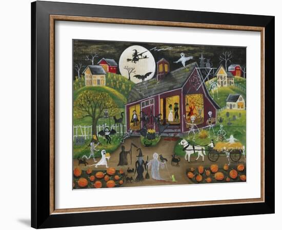 Ho Down Barn Dance Halloween-Cheryl Bartley-Framed Giclee Print