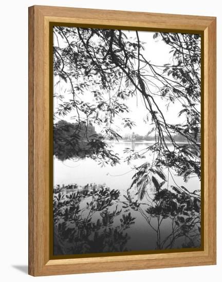 Hoan Kiem Lake View, Hanoi, Vietnam-Walter Bibikow-Framed Premier Image Canvas