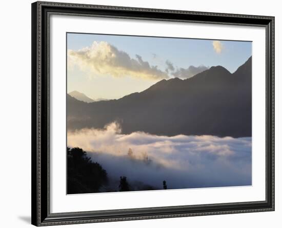 Hoang Lien Mountains and Morning Fog in Sapa Valley, Sapa, Vietnam, Indochina, Southeast Asia, Asia-Jochen Schlenker-Framed Photographic Print