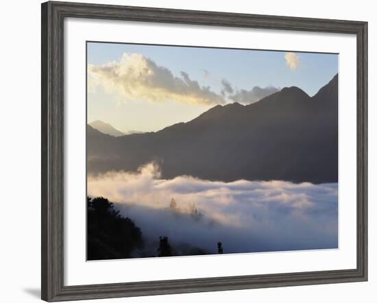 Hoang Lien Mountains and Morning Fog in Sapa Valley, Sapa, Vietnam, Indochina, Southeast Asia, Asia-Jochen Schlenker-Framed Photographic Print