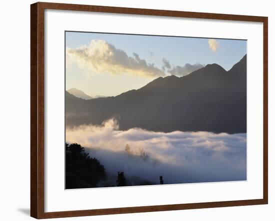 Hoang Lien Mountains and Morning Fog in Sapa Valley, Sapa, Vietnam, Indochina, Southeast Asia, Asia-Jochen Schlenker-Framed Photographic Print