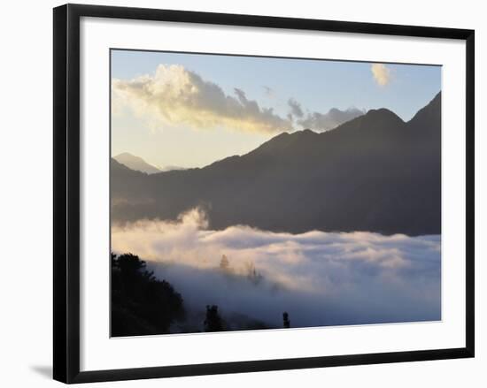 Hoang Lien Mountains and Morning Fog in Sapa Valley, Sapa, Vietnam, Indochina, Southeast Asia, Asia-Jochen Schlenker-Framed Photographic Print