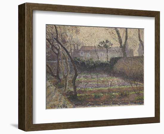 Hoar Frost, Chiswick, 1906 (Oil on Canvas)-Lucien Pissarro-Framed Giclee Print