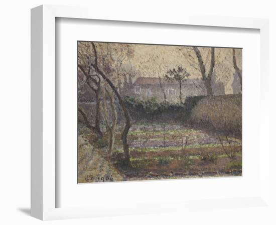 Hoar Frost, Chiswick, 1906 (Oil on Canvas)-Lucien Pissarro-Framed Giclee Print