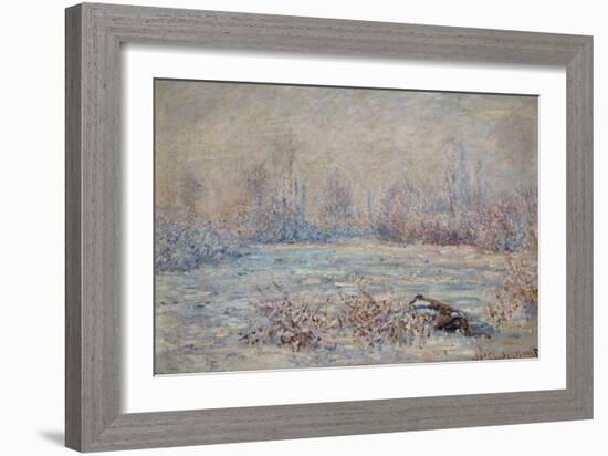 Hoar-Frost Near Vetheuil, 1880-Claude Monet-Framed Giclee Print