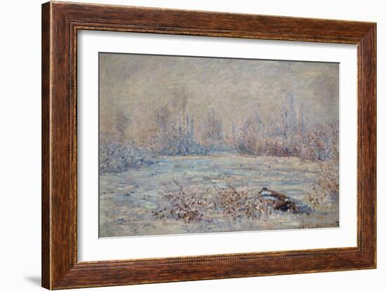 Hoar-Frost Near Vetheuil, 1880-Claude Monet-Framed Giclee Print