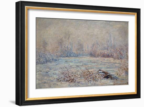 Hoar-Frost Near Vetheuil, 1880-Claude Monet-Framed Giclee Print