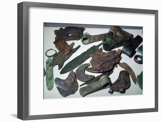 Hoard of Babylonian agricultural tools. Artist: Unknown-Unknown-Framed Giclee Print