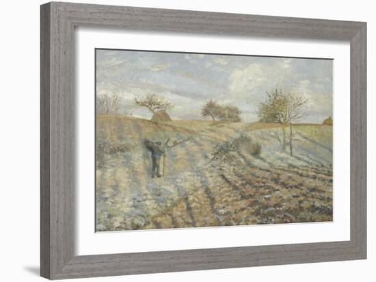 Hoarfrost (Gelée Blanch)-Camille Pissarro-Framed Giclee Print