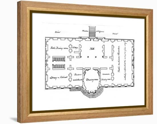 Hoban's Original Plans for the White House, 18th Century-null-Framed Premier Image Canvas