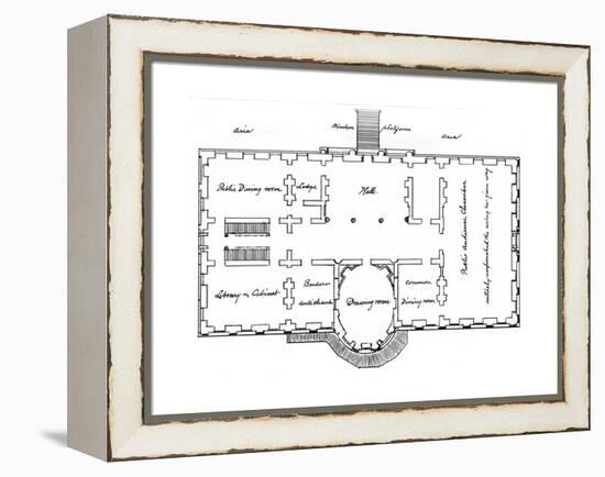 Hoban's Original Plans for the White House, 18th Century-null-Framed Premier Image Canvas