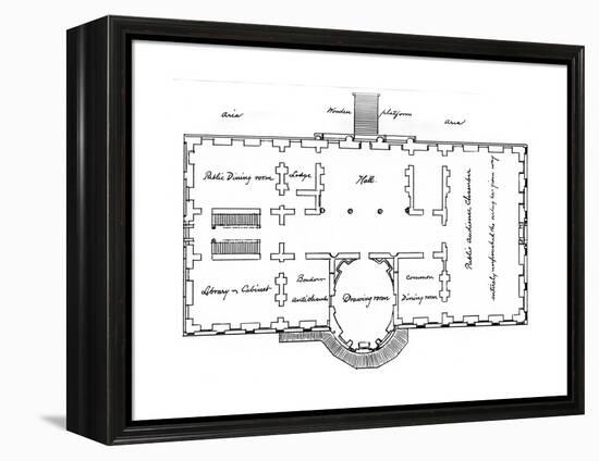 Hoban's Original Plans for the White House, 18th Century-null-Framed Premier Image Canvas