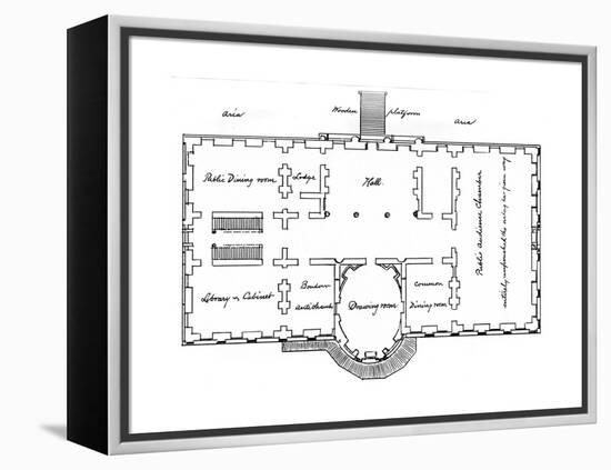 Hoban's Original Plans for the White House, 18th Century-null-Framed Premier Image Canvas