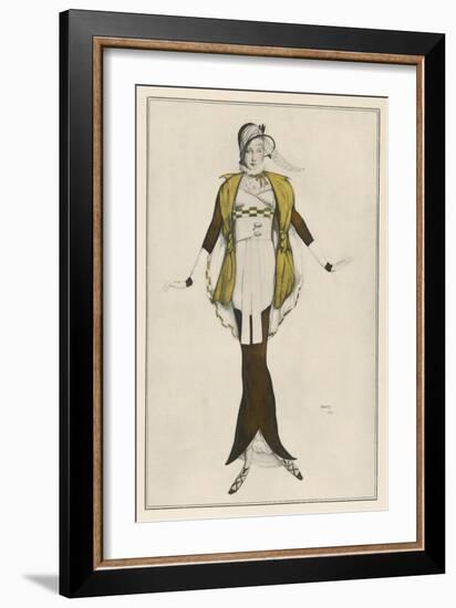 Hobble Skirt Costume Designed and Drawn by Bakst and Made by Paquin-Leon Bakst-Framed Art Print