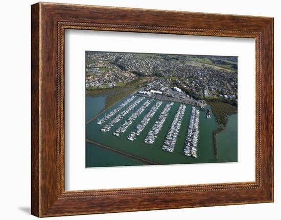 Hobsonville Marina, Waitemata Harbour, Auckland, North Island, New Zealand-David Wall-Framed Photographic Print