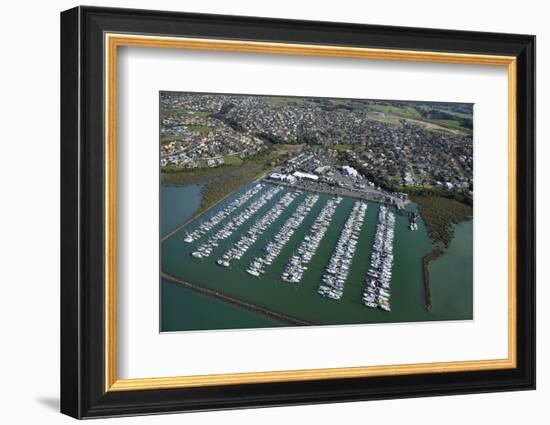 Hobsonville Marina, Waitemata Harbour, Auckland, North Island, New Zealand-David Wall-Framed Photographic Print