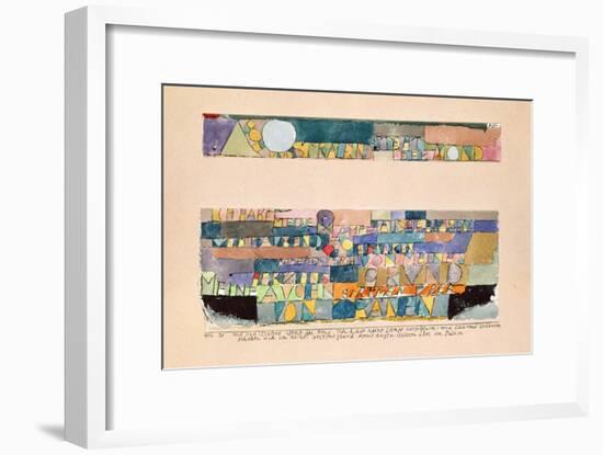 Hoch und strahlend steht der Mond... 1916, 20-Paul Klee-Framed Giclee Print