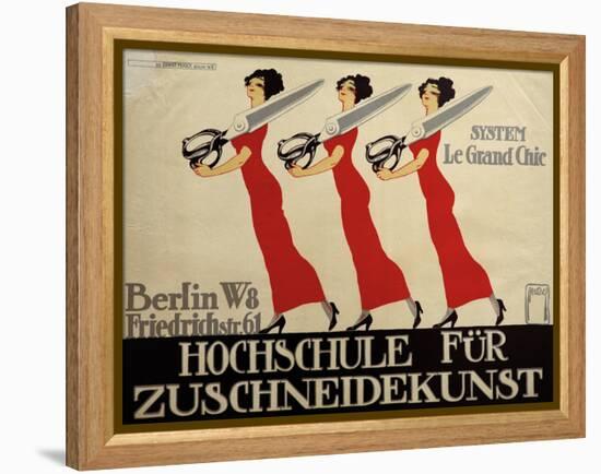 Hochschule Für Zuschneidekunst, College for Tailor Advertisement, Berlin, Germany-null-Framed Premier Image Canvas