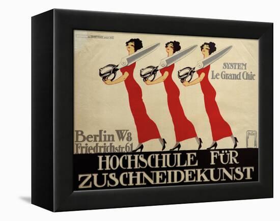 Hochschule Für Zuschneidekunst, College for Tailor Advertisement, Berlin, Germany-null-Framed Premier Image Canvas