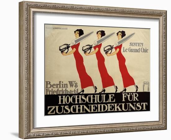 Hochschule Für Zuschneidekunst, College for Tailor Advertisement, Berlin, Germany-null-Framed Giclee Print