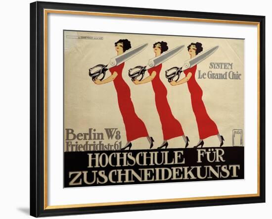 Hochschule Für Zuschneidekunst, College for Tailor Advertisement, Berlin, Germany-null-Framed Giclee Print