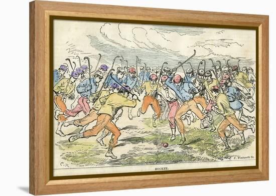 Hockey, 19th Century-F Wentworth-Framed Premier Image Canvas