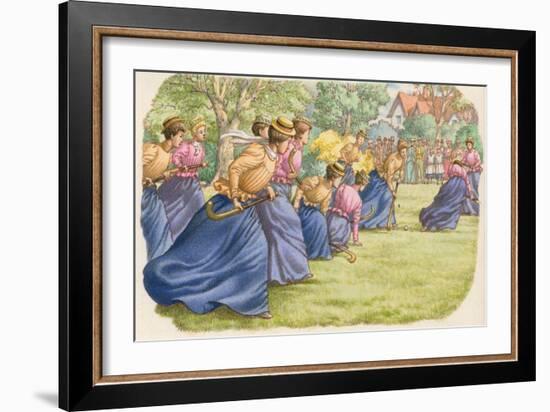 Hockey, as Played by Women in Long Skirts-Pat Nicolle-Framed Giclee Print