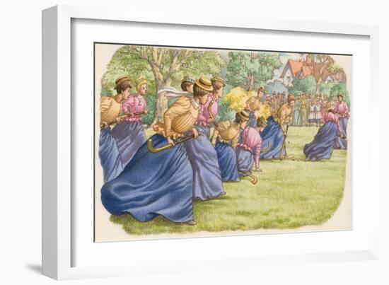 Hockey, as Played by Women in Long Skirts-Pat Nicolle-Framed Giclee Print