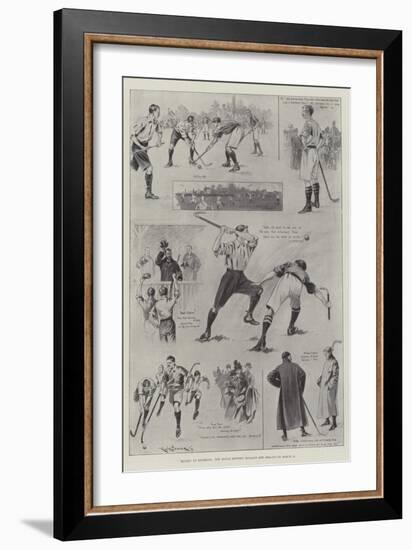 Hockey at Richmond, the Match Between England and Ireland on 11 March-Ralph Cleaver-Framed Giclee Print