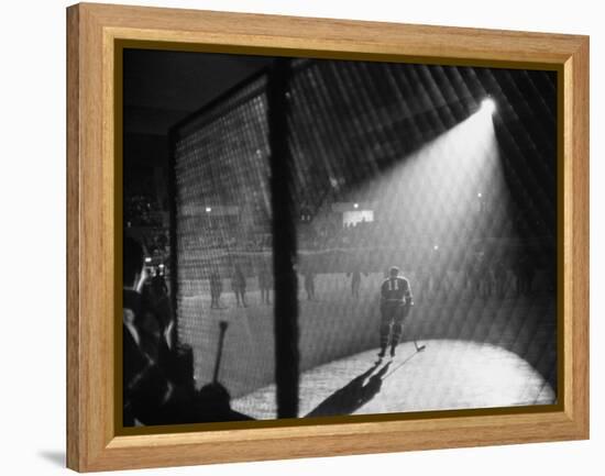 Hockey Game Being Held in the Spokane Colliseum-J^ R^ Eyerman-Framed Premier Image Canvas