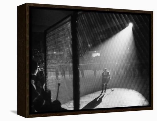 Hockey Game Being Held in the Spokane Colliseum-J^ R^ Eyerman-Framed Premier Image Canvas