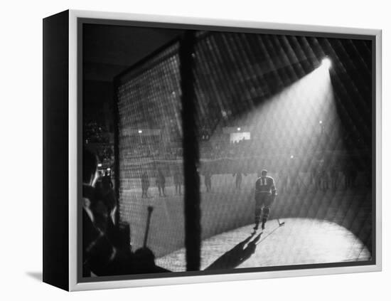 Hockey Game Being Held in the Spokane Colliseum-J^ R^ Eyerman-Framed Premier Image Canvas