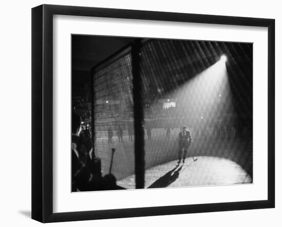 Hockey Game Being Held in the Spokane Colliseum-J^ R^ Eyerman-Framed Photographic Print