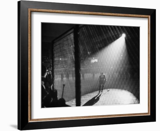 Hockey Game Being Held in the Spokane Colliseum-J^ R^ Eyerman-Framed Photographic Print
