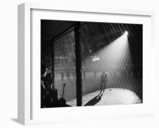 Hockey Game Being Held in the Spokane Colliseum-J^ R^ Eyerman-Framed Photographic Print