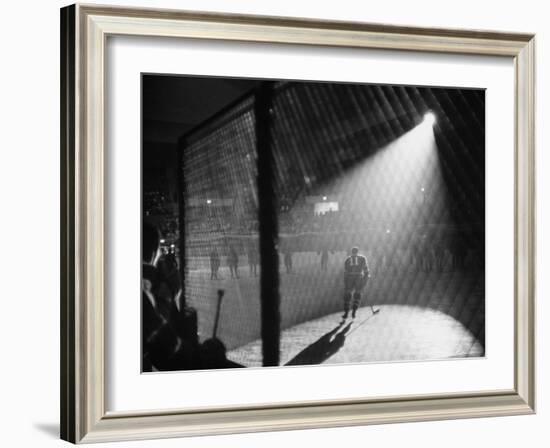 Hockey Game Being Held in the Spokane Colliseum-J. R. Eyerman-Framed Photographic Print