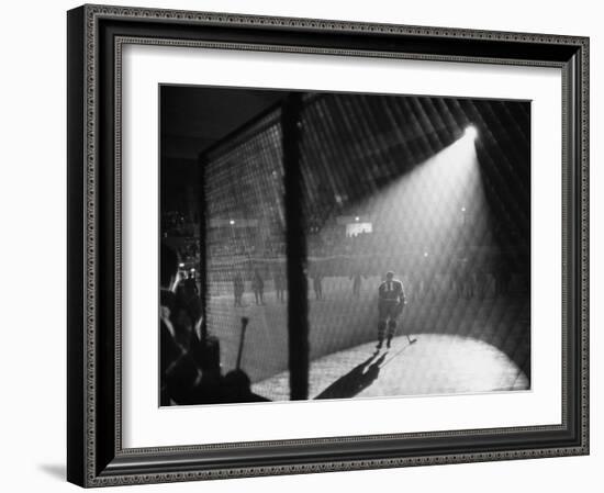 Hockey Game Being Held in the Spokane Colliseum-J. R. Eyerman-Framed Photographic Print