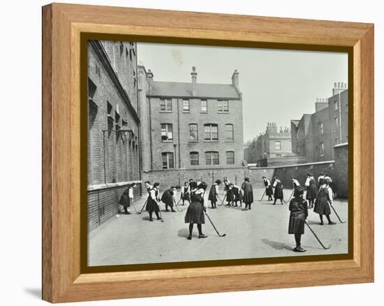 Hockey Game, Myrdle Street Girls School, Stepney, London, 1908-null-Framed Premier Image Canvas