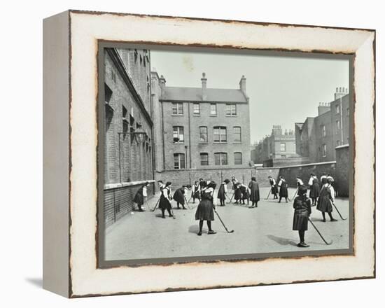 Hockey Game, Myrdle Street Girls School, Stepney, London, 1908-null-Framed Premier Image Canvas