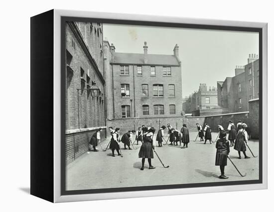 Hockey Game, Myrdle Street Girls School, Stepney, London, 1908-null-Framed Premier Image Canvas