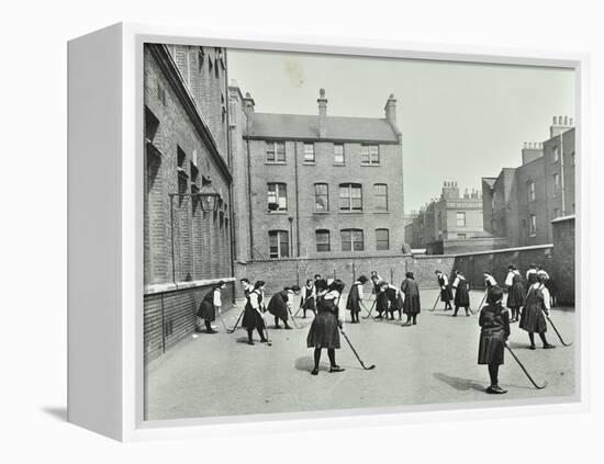 Hockey Game, Myrdle Street Girls School, Stepney, London, 1908-null-Framed Premier Image Canvas