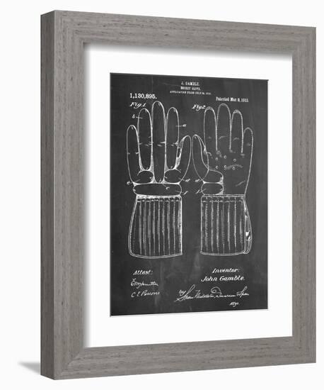 Hockey Glove Patent-null-Framed Art Print