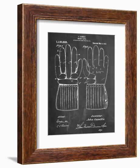 Hockey Glove Patent-null-Framed Art Print