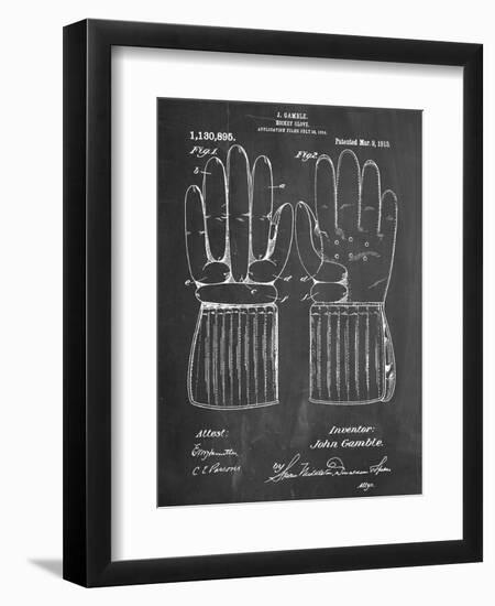 Hockey Glove Patent-null-Framed Art Print