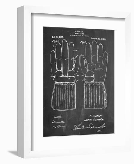 Hockey Glove Patent-null-Framed Art Print