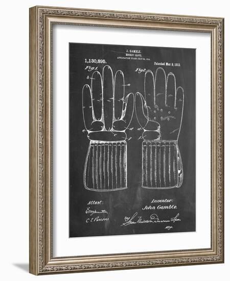 Hockey Glove Patent-null-Framed Art Print