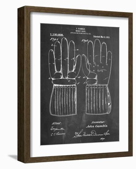 Hockey Glove Patent-null-Framed Art Print