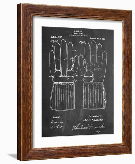 Hockey Glove Patent-null-Framed Art Print