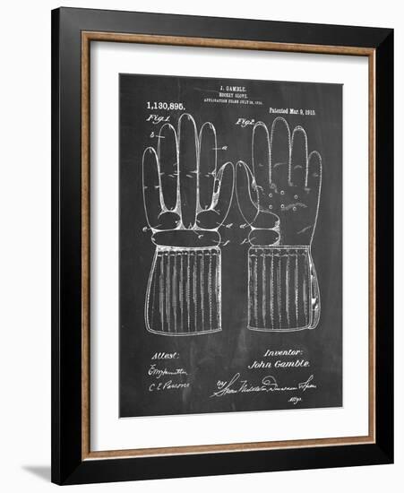 Hockey Glove Patent-null-Framed Art Print